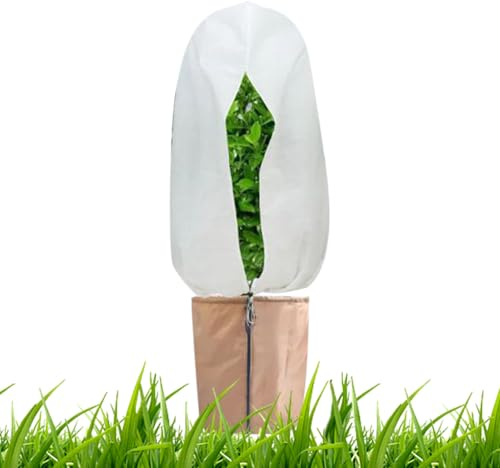 Generisch Copertura protettiva invernale per piante da giardino, protezione antigelo, protezione antivento con cerniera e nastro di trazione | Per aiuole rialzate da giardino, cespuglio, rosa, albero