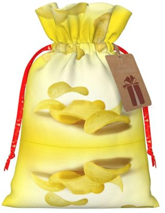 Potato Chips print Christmas Bag - Premium Holiday packet, Festive Xmas Packaging with Joyful Designs