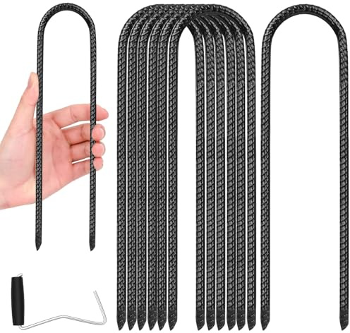 Picchetti Ancoraggio, 8 Pezzi Picchetti Acciaio Inox 30 cm
