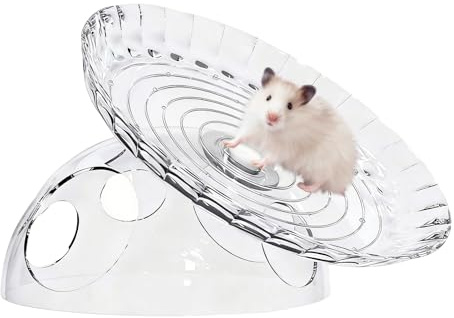 Rueda de de hámster para Animales pequeños, De Ejercicio Estable Y Silencioso para Mascotas Pequeñas Y Animales | Rueda De Ejercicio con Corredor | Vooor Holandés Oreja Colgante