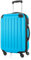 HAUPTSTADTKOFFER - SPREE - Handgepäck Hartschalen-Koffer Trolley Rollkoffer Reisekoffer, 4 Doppel-Rollen, 55 cm, 42 L, Cyanblau
