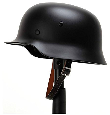 OAREA WW2 Deutscher M35 Stahlhelm WWII Schutzhelm Hochfester Stahl Weltkrieg 2 Helm mit Lederfutter