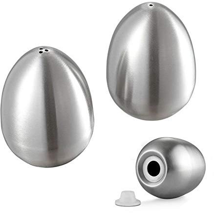 Snowtain 2 pezzi Barattoli Sale Zucchero Acciaio Inox Barattoli Cucina Polvere di Spezie in acciaio inossidabile Barattoli Spargicacao per Cottura, Casa, Ristorante