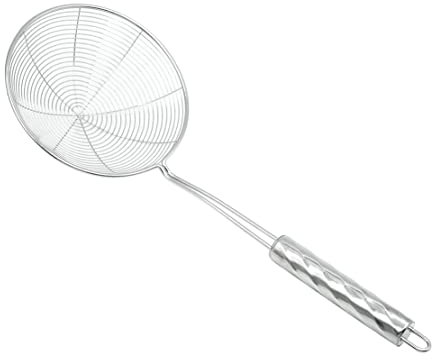 15.74In Stainless Steel Spider Strainer, Oil Strainer, Kitchen Skimmer for Frying Cooking (1 Pcs,Silver)