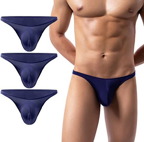 AIEOE Homme Slip Maille Mini Slip Respirant sous-Vêtement Doux avec Trous D'aération sur Toute la Surface