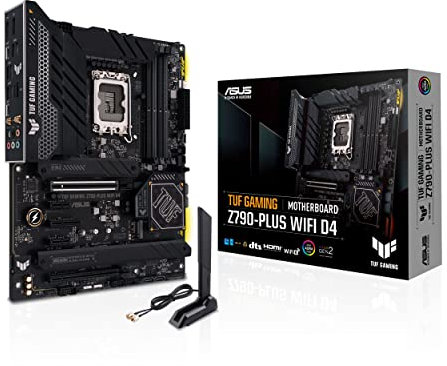 ASUS TUF Gaming Z790-Plus WiFi D4 LGA 1700(Intel 14th,12th&13th Gen) ATX Gaming Motherboard(PCIe 5.0, DDR4,4xM.2 Slots,16+1 DrMOS, WiFi 6,2.5Gb LAN, Front USB 3.2 Gen 2 Type-C, Thunderbolt 4/USB4)