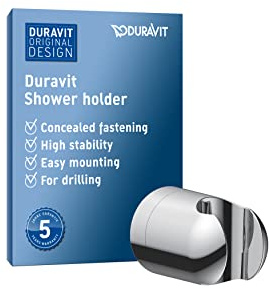 Duravit Universal Supporto doccia, Supporto doccetta per doccia a mano, Staffa supporto doccia, cromo