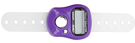 SPYMINNPOO Lap Counter Timer, Electric Finger Counter with Resettable 5 Digit LCD Hand Tally Counter for Praying Walking Swimming Biking (Purple)
