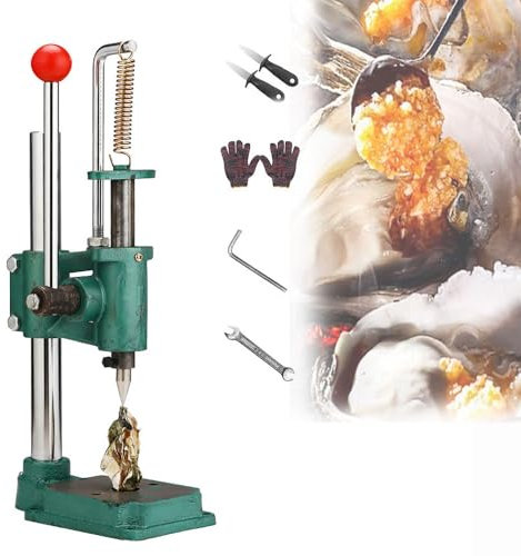JOSBY Máquina abridora de almejas de ostras Ajustable, Juego de Herramientas para Abrir ostras de acero Inoxidable, máquina Manual de Apertura de Orificios para ostras, para ostras Abiertas, abulón