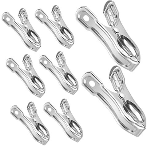 20 Piezas De Pinzas De Acero Inoxidable para Jardín Pinzas para Plantas para Invernadero para Red De Sombra para Aro De Campana para Ropa para HANABASS