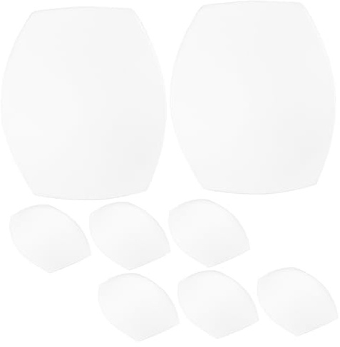 DEARMAMY 4 Paia Inserti Reggiseno Traspiranti Inserti Del Reggiseno Del Costume Da Bagno Schierato Inserti Per Reggiseno Reggiseni Sportivi Per Donna Imbottito Bianca Spugna