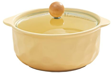 Peakjune Tazón para Servir Sopa de Porcelana con Tapas,Sopera de Cerámica con Tapas,Sopera con Tazones,for Fiestas,Comidas,Entretenimiento y decoración del hogar.