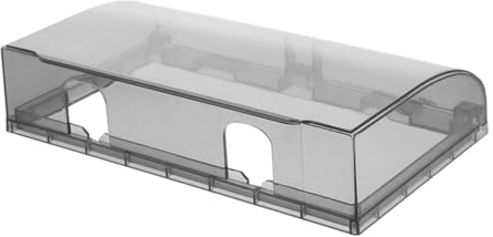 UKCOCO Protezione per Interruttori e Prese Doppia Tipo Custodia in Acrilico Copripresa Resistente Spruzzi per Bagno e Installazione Facile Senza Attrezzi Nero