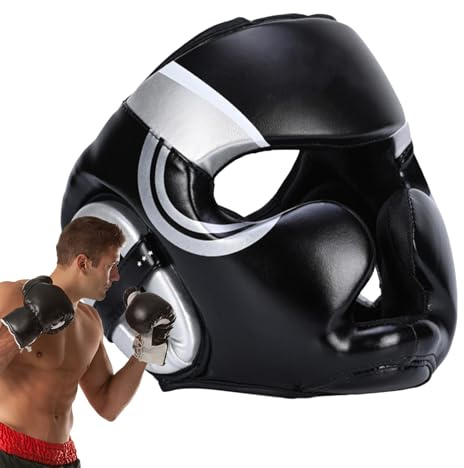 Protezione Per La Testa Da Boxe, Protezione Integrale Per La Boxe Per Adulti, Attrezzatura Per La Protezionee Del Viso Da Allenamento Fitness Per Donne E Uomini Per Sparring, , Kickboxing