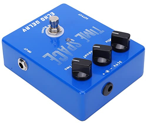 Drfeify Pedal de Retardo de Guitarra, Pedal de Efectos Compacto con Retardo de Eco y Efectos Oscilantes, para Guitarras Eléctricas e Instrumentos Musicales 9V DC 30mA