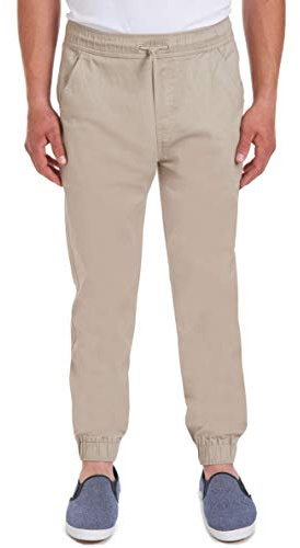 Chaps Pantalon de Jogging pour Homme, Kaki, 28W / 30L