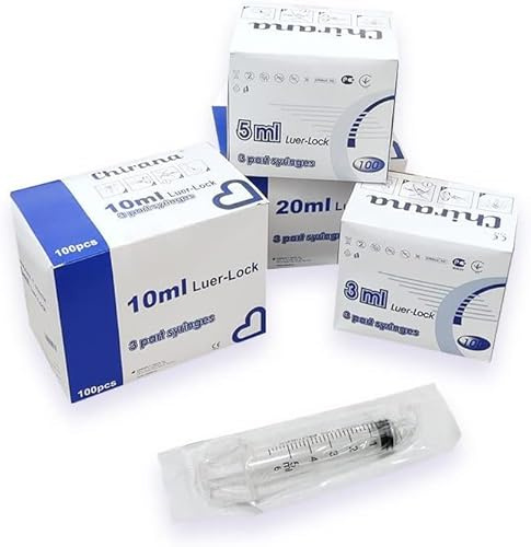 Seringue stérile Luer Lock CHIRANA 3 pièces - 10 mL - Boîte de 100