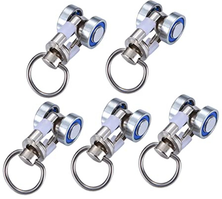 Genérico 5piezas Ruedas De Cortina Metálicas De Rodillos para Rieles De Cortina Deslizadores Silenciosos Accesorios para Hogar