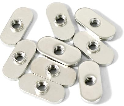 Axageid 20 Packs 1/4-20 Centered Hole Sliding T-Nuts for 10 Series T Track Extrusions, T Slot Accessories for Aluminum Extrusion Profile Rail