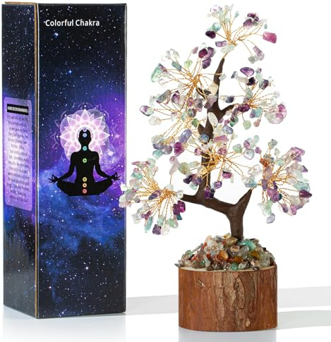 XIANNVXI Fluorite Crystal Tree Crystal Tree of Life Green Ornaments for The Home Living Room Shelve Shelf Decor Good Luck Gifts Bedroom Decorations