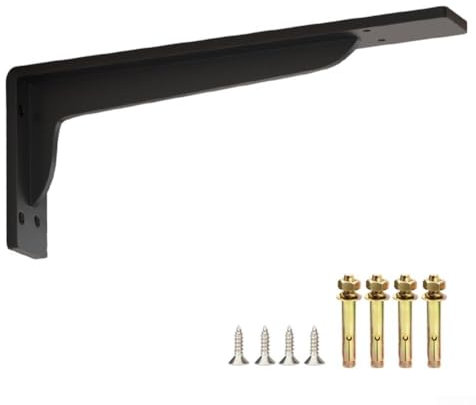 Staffa triangolare per carichi pesanti, perfetta per montaggio a parete, mensole, lavandini e altro (25,4 cm)