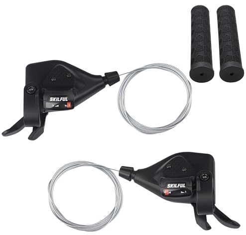 ZUKKA 1 paio di leve del cambio per bicicletta 3 x 8 24 marce, leva del cambio per mountain bike, bici da corsa, MTB, BMX, nero