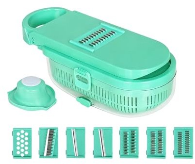 NVOQILIN 9 in 1 Multipurpose Vegetable Dicer Food Processors with 8 Nonrust Cutting Gadget for Efficient Kitchen Preps