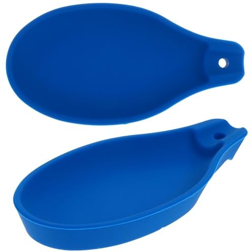 Homoyoyo Portacucharas de Silicona Resistente al Calor, 2 Piezas para Utensilios de Cocina y Reposacucharas en Encimera Doméstica