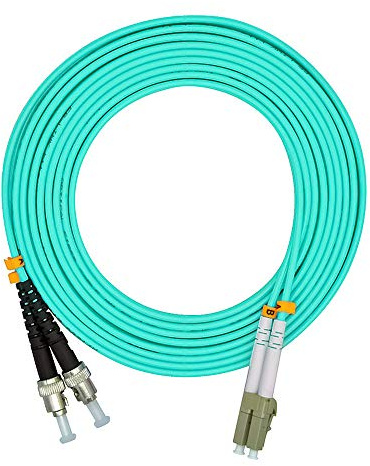 Jeirdus - Cavo ottico a fibre ottiche multimodali da 1,8 m LC a ST Duplex OM3 10G, 50/125 LC-ST