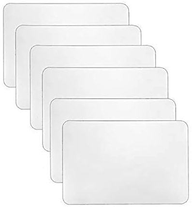 YoleShy Plastic Placemats Wipeable - 17 x 11 in Clear Placemats Set of 6