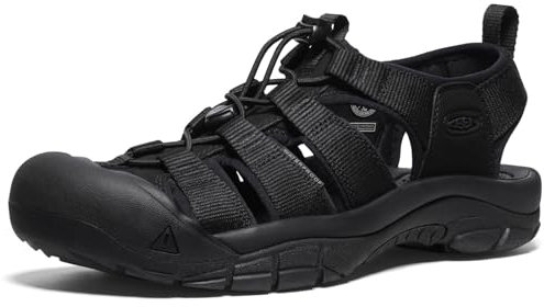 KEEN Men's Newport H2 Closed Toe Water Sandals, Triple Black, 8.5