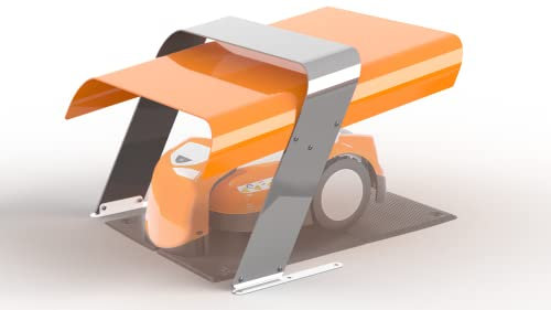 Idea Mower Garage One 1.0 kompatibel mit Stihl iMow, Garage für Mähroboter Aluminium und Rostfreier Stahl 74x55x38cm, Schützt vor Sonne, Regen und Hagel