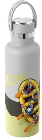 Super Sparrow Borraccia ultraleggera in acciaio inox 18/10-500 ml - borraccia termica in metallo, tappo flessibile standard, senza BPA, per palestra, viaggi, sport