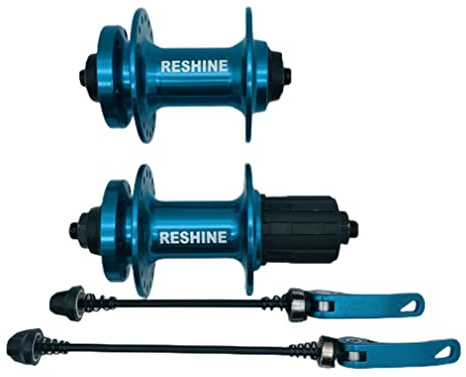 HIMALO MTB Fahrradnaben 32 36 Löcher 6 Bolzen Scheibenbremsnabe 9x100/10x135mm QR Nabensatz Mit Schnellspannhebel, HG-Freilaufnabe Für 8/9/10/11/12 Gang Kassette (Color : Blue A, Size : 36H)