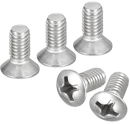 QUARKZMAN Tornillos para Máquinas Phillips Cabeza Ovalada M6x12mm 25 Unidades Acero Inoxidable 304 con Cabeza Avellanada Ligeramente Elevada.