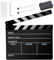 Ribvane Claqueta de directores de cine, pizarra para fotografía, video, escena de acción de corte de TV, accesorios acrílicos con un borrador magnético de pizarra, dos bolígrafos personalizados, paño