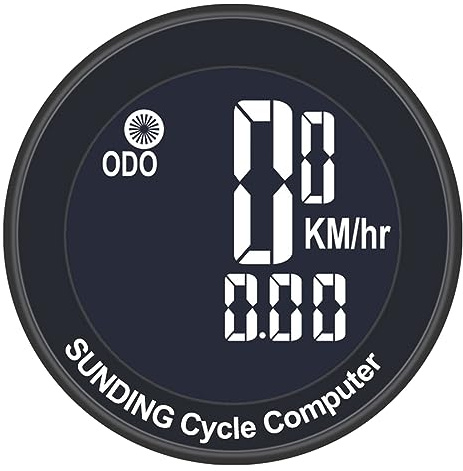 Kavolet Trådlös cykeldator, cykelhastighetsmätare 16 funktioner vattentät med bakgrundsbelyst, multifunktionell cykelvägmätare, cykeltillbehör