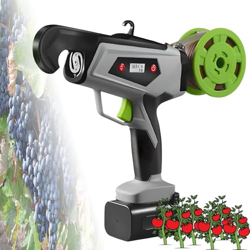 YZRDCXM Macchina elettrica for Legare Le Piante, utensile for Legare Le Piante con Filo, Macchina for Legare i vigneti da Giardino Senza Fili con Display LCD, Batteria da 4000 mAh