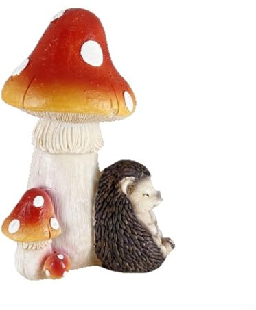 CWOQOCW Statue de hérisson en résine pour jardin, terrasse, pelouse, bonsaï