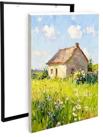 YCBTREE Schattenfugenrahmen 50x70cm, Aluminium Bilderrahmen für Leinwand Selbstmontage Ohne Bohren Schwarz Rahmen mit Tiefeneffekt für Leinwand Keilrahmen (Schwarz, 50×70cm)