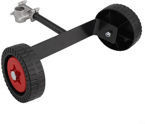 Besttoolifes Lot de 26 roues de support pour tondeuse à gazon, hauteur et largeur réglables pour débroussailleuses et désherbeurs de mauvaises herbes, métal antirouille robuste avec rouleaux