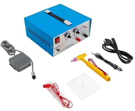 100 A puls-punktsvetsmaskin 500 W smycke punktsvetsmaskin med fotpedal elektrisk lödmaskin svetsmaskin justerbar 0,5–1,5 mm
