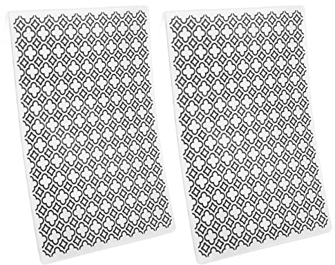 Riuulity Plantilla de Estampado de Plástico Carpetas de Estampado Fáciles de Usar para Crear Diseños en Relieve Ideal para Proyectos de Manualidades en Papel 7 X 5 Pulgadas