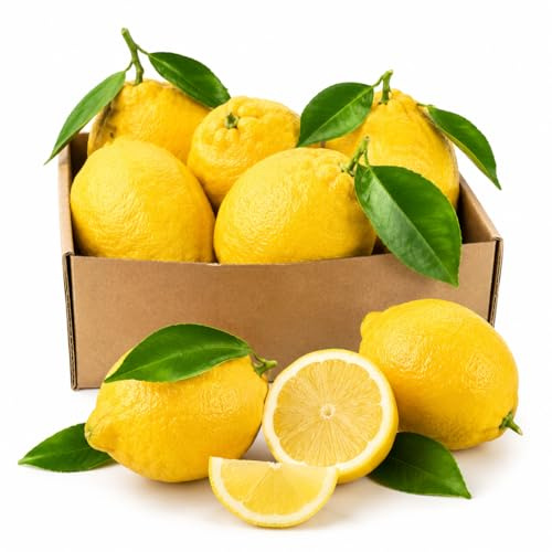 CG94 Confezione - Limoni Freschi Italiani, 2 Kg, Extra Large, 100% Naturali, Ideali per Dolci, Cocktail e Spremute