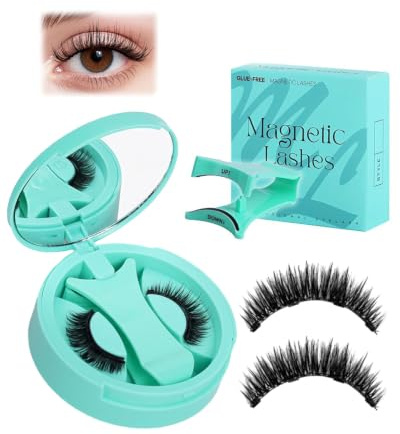 Zeayebsr Magnetic Eyelashes Reutilizables con Aplicador Sin Pegamento Pestañas Postizas Magnéticas Naturales Fáciles de Aplicar Kit de Pestañas Profesional para un Look Voluminoso y Duradero