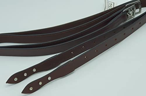 Steigbügelriemen Glitzer Steigbügel Leder Riemen Nummern 1-12 Schwarz Braun Strass Glitzersteigbügelriemen Tysons Leder (155 cm, Braun)