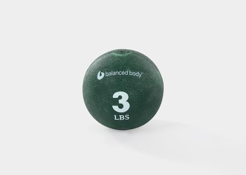 Balanced Body Weighted Pilates Ball for Home Exercise Equipment or Studio, 3 Pounds, 3 1/2-Inch Diameter, Green