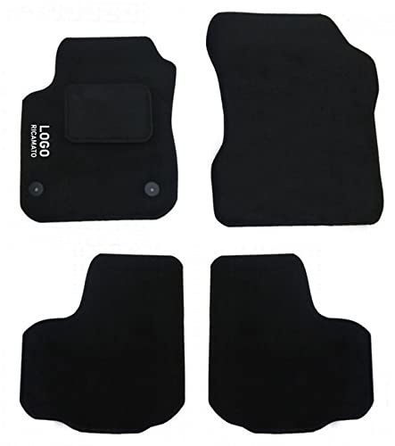 Auto Accessori Lupex | Juego de 4 Alfombrillas de Coche compatibles con UP (2011-2024) con 2 Clips de fijación | Alfombras moldeadas de moqueta con Bordado en el Lado del Conductor