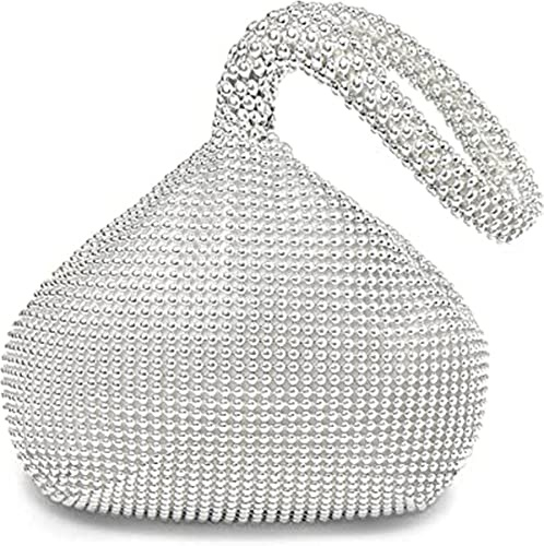 Fioeyr Fashion Women Evening Clutches Sparkly Mini Handbag Glitter Crystal Diamante Pouch Shaped Wrist Hand Bag Purse Bag | Fashion