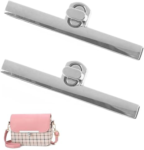 JEYORZY 2 pcs Chiusura per Borsa, Chiusure per Borse in Metallo, per Borse Lucchetti Fibbia, Uncinetto Serratura Borsa, Accessori per Borse Fai da Te, Rotante Serrature Adatto per Portafoglio, Borse